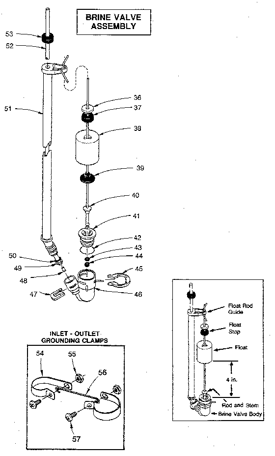 Brine valve assembly