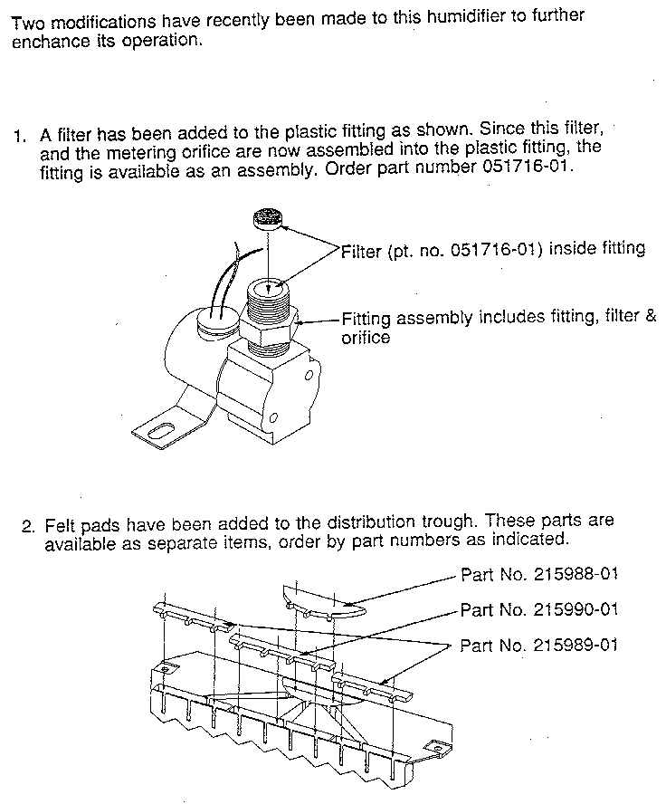 Model modifications