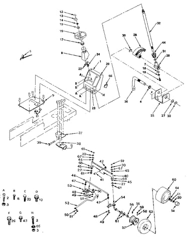 Steering and front axle