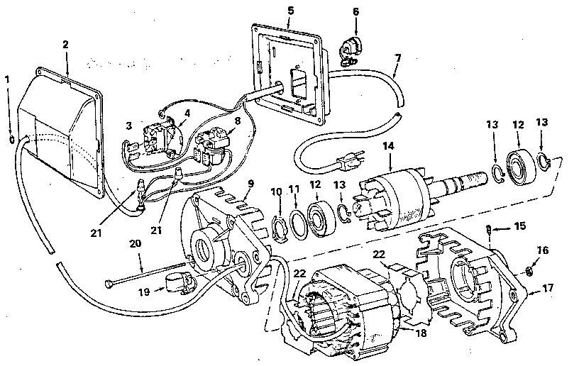 Motor & control box assembly