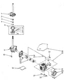 Brake, clutch, gearcase, motor & pump