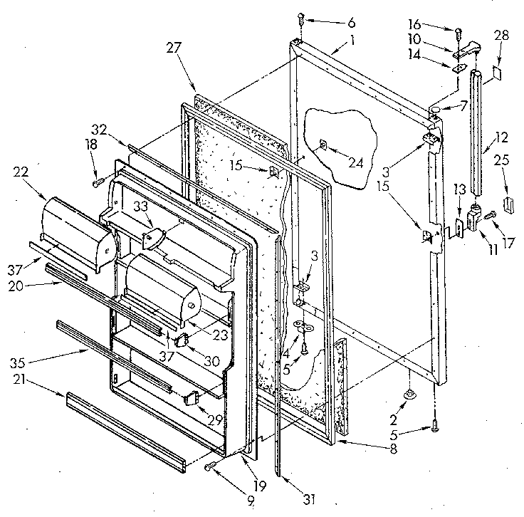 Refrigerator door