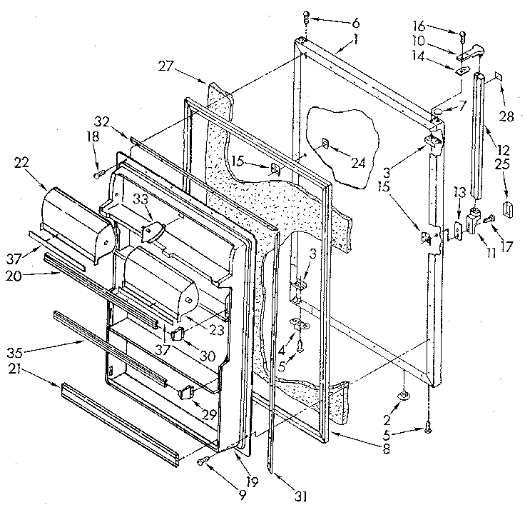 Refrigerator door