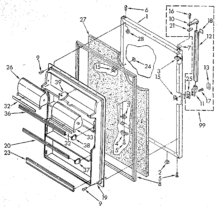Refrigerator door