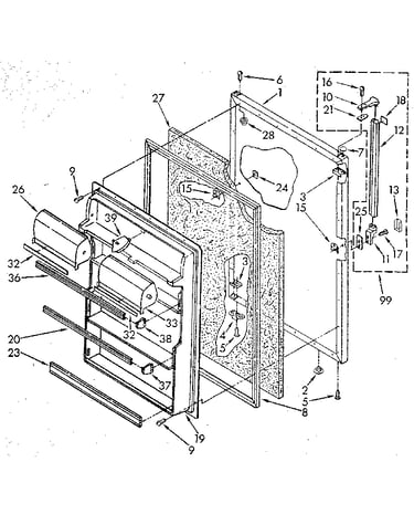 Refrigerator door