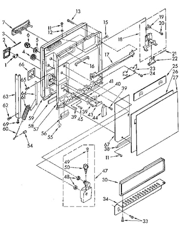 Door and toe panel