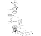 Kenmore 6651680590 heater, pump and lower sprayarm diagram