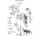 GE WWA8360GBL cabinet and suspension assembly diagram