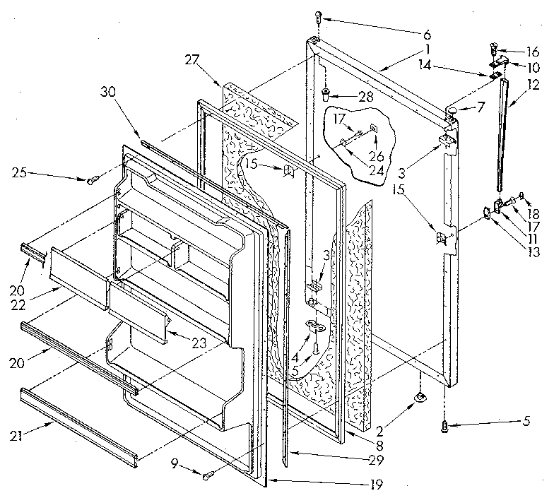 Refrigerator door