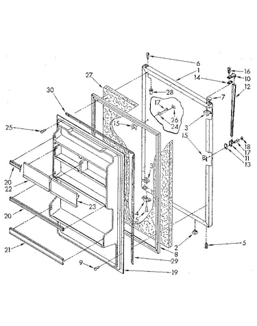 Refrigerator door