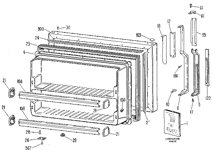 Freezer door