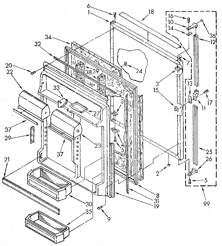 Refrigerator door