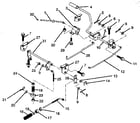 Craftsman 917256230 parking brake/rear mower lift assembly diagram