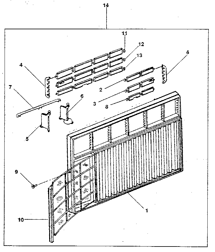 Cabinet and front panel