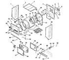 Kenmore 41799985810 dryer, cabinet, drum, heater diagram
