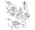 Kenmore 41799985110 washer-cabinet, top panel, base diagram