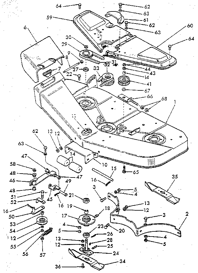 FIG 44-FRAME, DRIVE & CUTTING-COMPONENTS 9607441 & 9607442