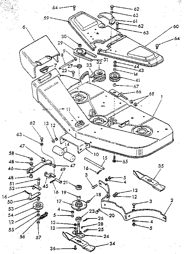 Fig. 44-frame, drive & cutting-components 9607441 & 9607442