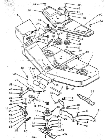 Fig. 44-frame, drive & cutting-components 9607441 & 9607442