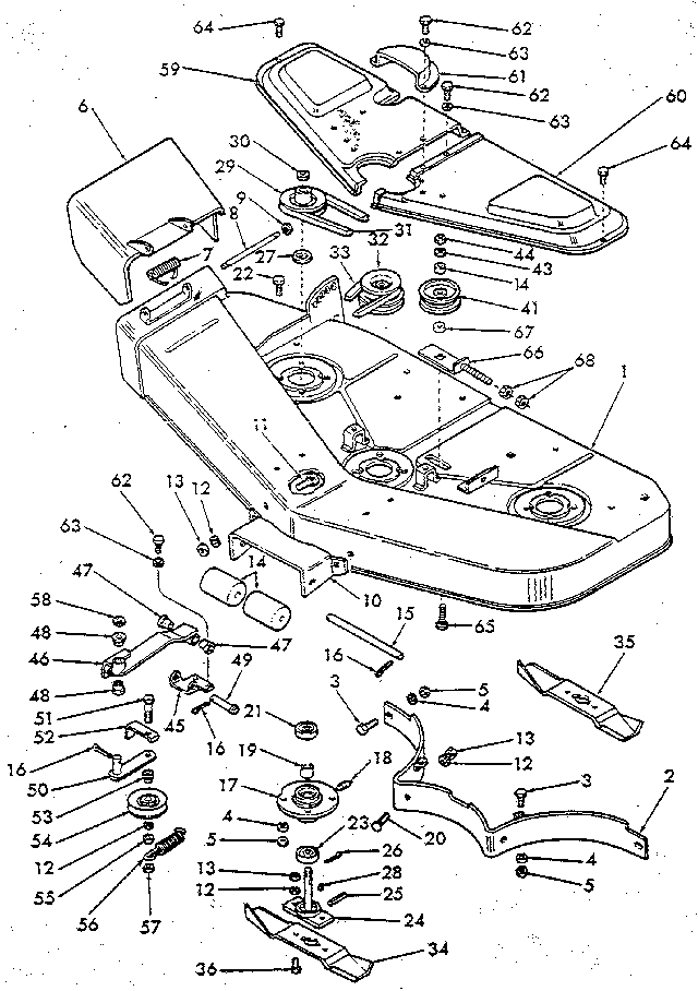 Fig. 44-frame, drive & cutting-components 9607441 & 9607442
