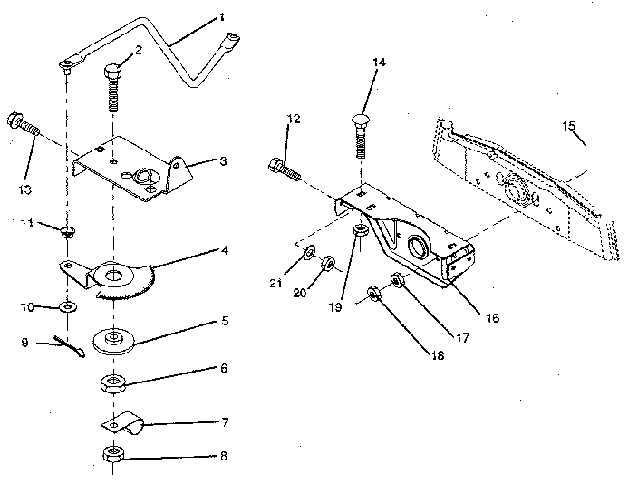SECTOR GEAR/AXLE SUPPORT
