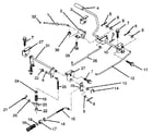 Craftsman 917256320 parking brake/rear mower lift assembly diagram