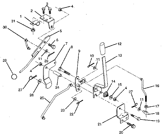 MOWER LIFT LEVER