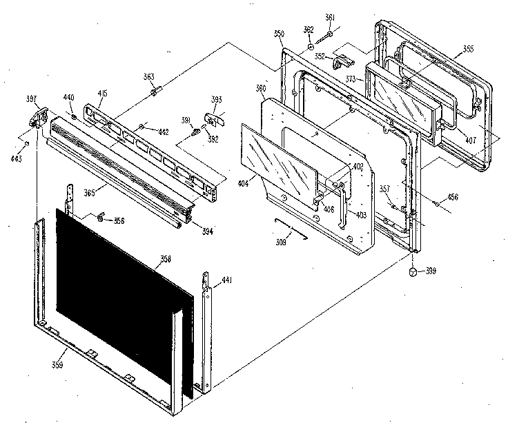 Lower oven door