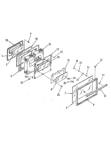 Oven door section