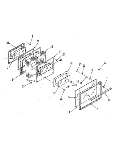 Oven door section