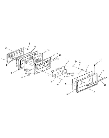 Oven door section