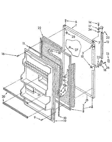 Refrigerator door