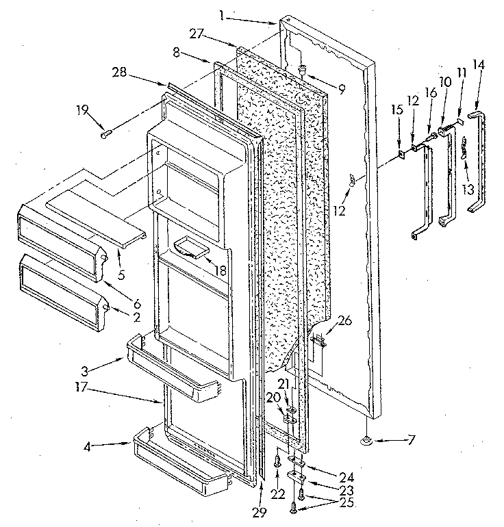 Refrigerator door
