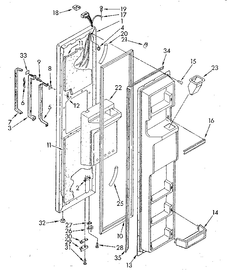 Freezer door