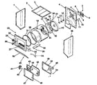 Kenmore 41799463100 dryer-cabinet, drum, heater diagram