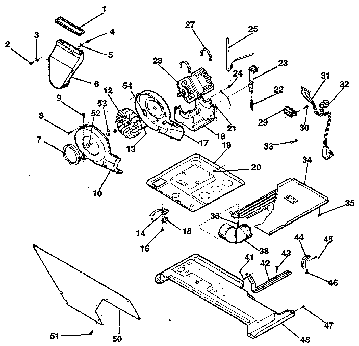 Dryer-motor, blower, belt