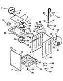 Washer-cabinet, top panel, base