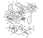 Kenmore 41799980110 dryer-cabinet, drum, heater diagram