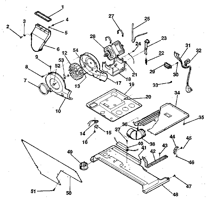 Dryer-motor, blower, belt