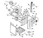 Kenmore 41799980810 washer-cabinet, top panel, base diagram