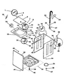 Washer-cabinet, top panel, base
