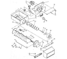 Kenmore 1069505782 motor and ice container diagram