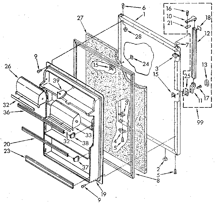 Refrigerator door