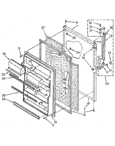 Refrigerator door