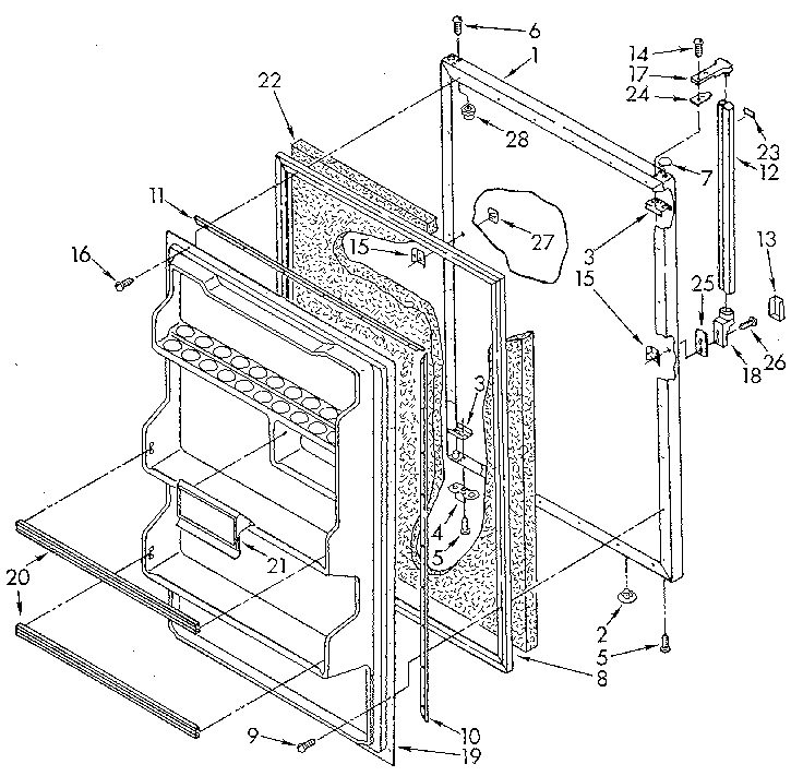 Refrigerator door