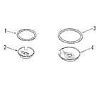 Roper 8068410 optional  drip pans and rings diagram