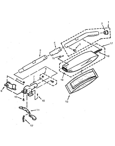 Handle and bag housing