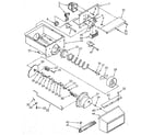 Kenmore 1069507612 motor and ice container diagram