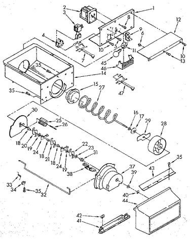 Motor and ice container