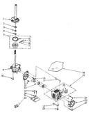 Brake, clutch, gearcase, motor and pump
